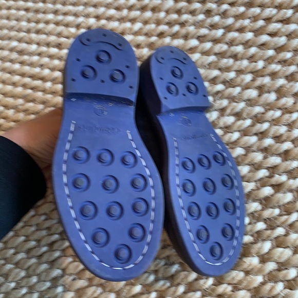 Crewcuts Blue Suede oxfords with blue soles - Picture 6 of 9